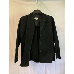 Outfit JPR Women's Black Genuine Leather Button-Up Jacket M Lined